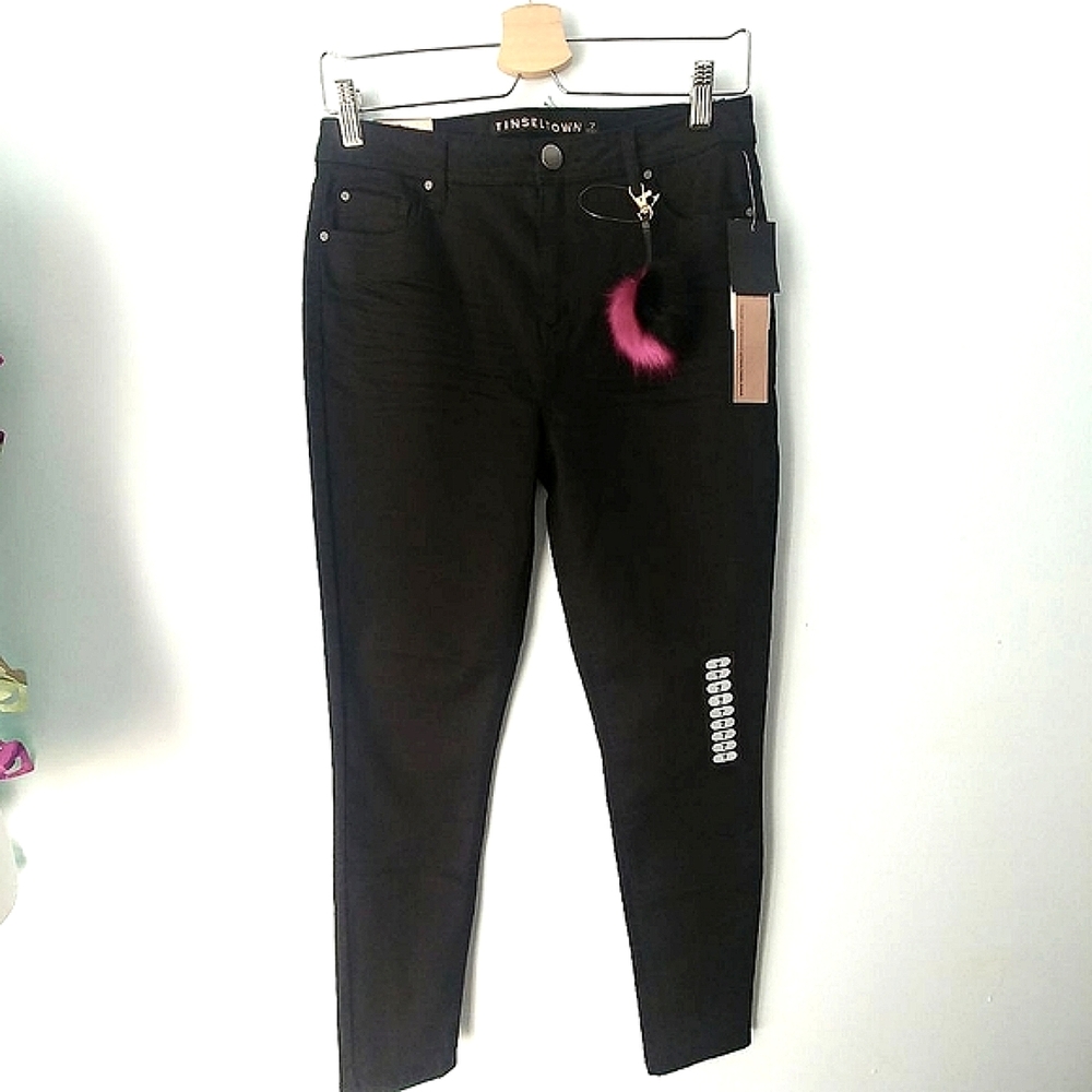 Tinseltown Soft Stretch High Rise Black Jeans Size 7